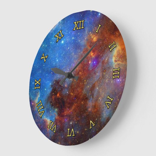 Weltraumnebel Nordamerika Große Wanduhr (Winkel)