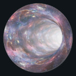Weltraumnebel - optische Illusion Runder Aufkleber<br><div class="desc">Sehr cooler optische Illusionsaufkleber! Dieses phantastische Weltraumwurmloch-Nebel-Design sieht so aus, als ob man durch und in den Aufkleber sehen kann! Ein lustiger Aufkleber für Science Fiction-Fans, Geeks oder diejenigen, die nur die Sterne und den Raum Liebe! Dieser Aufkleber ist vollständig anpassbar - Sie können Ihren eigenen Text und/oder Bilder hinzufügen....</div>