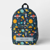 Weltraumobjekt und Raketen Kinder zurück in die Sc Bedruckter Rucksack (Vorderseite)