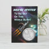 Weltraumpartei Einladung (Stehend Vorderseite)