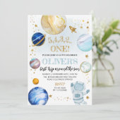 Weltraumparteitag Einladung (Stehend Vorderseite)