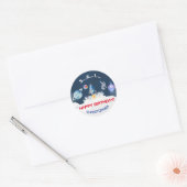 Weltraumparteitag Runder Aufkleber (Umschlag)