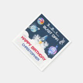 Weltraumparteitag Serviette (Ecke)