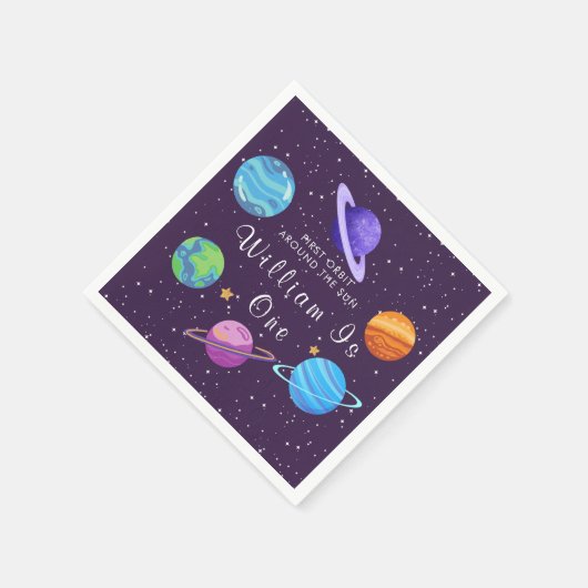 Weltraumparteitag Serviette (Ecke)