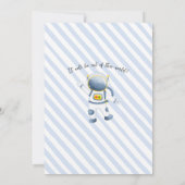 Weltraumplaner-Rakete Geburtstagskarte Einladung (Rückseite)