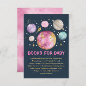 Weltraumplanet Galaxy Moon Bücher für Baby Girl Begleitkarte (Vorne/Hinten)