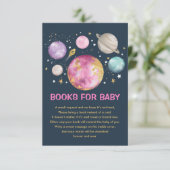 Weltraumplanet Galaxy Moon Bücher für Baby Girl Begleitkarte (Stehend Vorderseite)