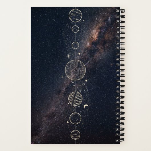 Weltraumplanet| SpiralNotebook Notizblock (Rückseite)
