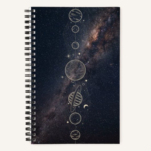 Weltraumplanet| SpiralNotebook Notizblock (Vorderseite)