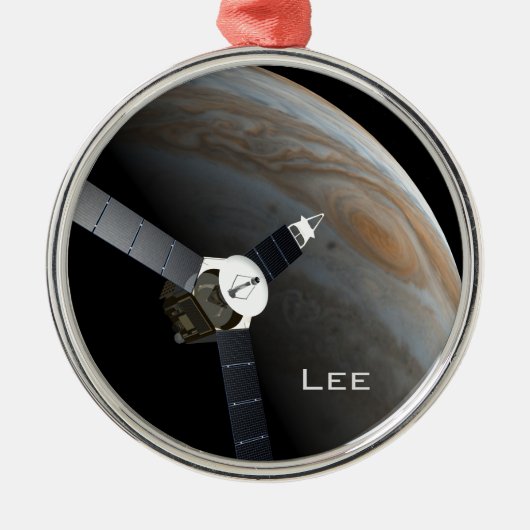 Weltraumplanet und Sonde Ornament Aus Metall (Vorne)