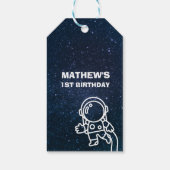 Weltraumplaneten Astronauten 1. Geburtstag Junge Geschenkanhänger (Rückseite)