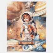 Weltraumplaneten Blanket Individuelle Name Astrona Fleecedecke (Vorderseite)