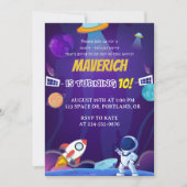 Weltraumplaneten für Kinder zum Geburtstag Einladung (Vorderseite)