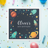 Weltraumplaneten Galaxy Geburtstag Serviette