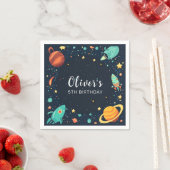 Weltraumplaneten Galaxy Geburtstag Serviette (Beispiel)
