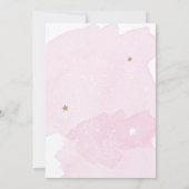 Weltraumplaneten Galaxy Girl Pink Vielen Dank Einladung (Rückseite)