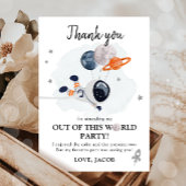 Weltraumplaneten Galaxy Junge Danke Karte