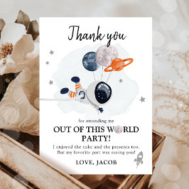 Weltraumplaneten Galaxy Junge Danke Karte