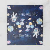 Weltraumplaneten Geburtstags-Platzkarte Platzkarte (Außenseite Aufgefaltet)