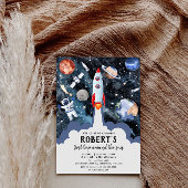 Weltraumplaneten Geschlecht neutraler 1. Geburtsta Einladung