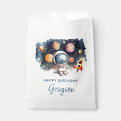 Weltraumplaneten glücklich zum Geburtstag Geschenktütchen (Vorderseite)