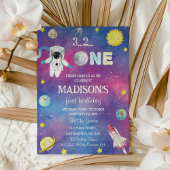 Weltraumplaneten Junge 1. Geburtstag Einladung