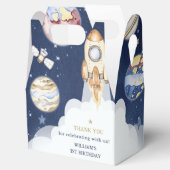 Weltraumplaneten Junge Galaxy Erste Reise Geburtst Geschenkschachtel (Geöffnet)