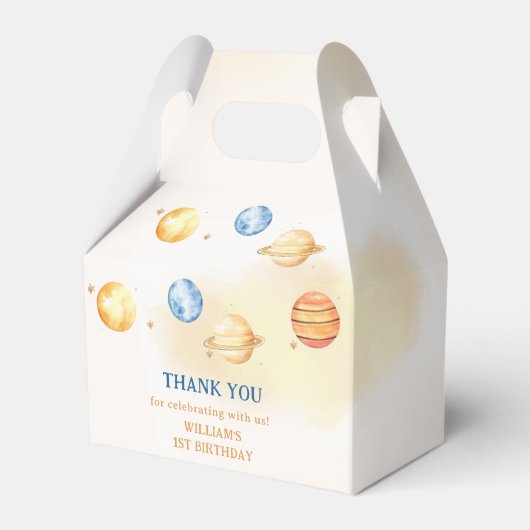 Weltraumplaneten Junge Galaxy Erste Reise Geburtst Geschenkschachtel (Vorderseite)
