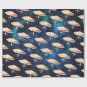 Weltraumplaneten Junge zum ersten Geburtstag Geschenkpapier (Flach)