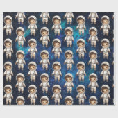 Weltraumplaneten Junge zum ersten Geburtstag Geschenkpapier (Flach)