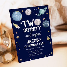 Weltraumplaneten Junge zum zweiten Geburtstag Einl Einladung