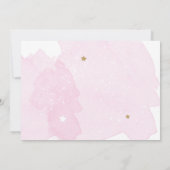 Weltraumplaneten Mädchen zum ersten Geburtstag Ein Einladung (Rückseite)