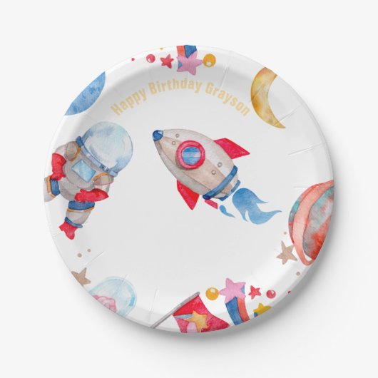 Weltraumplaneten Pappteller (Vorderseite)