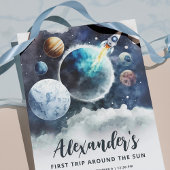 Weltraumplaneten & Raketenschiff Junge 1. Geburtst Einladung