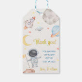 Weltraumplaneten Raketenschiff Vielen Dank Geschenkanhänger (Rückseite)