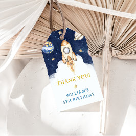 Weltraumplaneten Raketenschiff Vielen Dank Geschenkanhänger