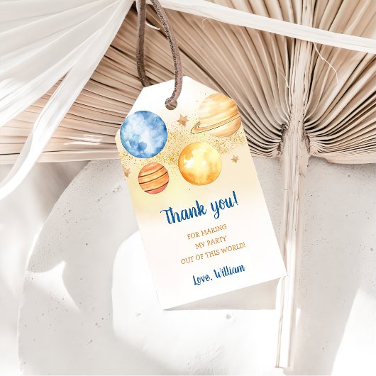 Weltraumplaneten Raketenschiff Vielen Dank Geschenkanhänger