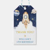 Weltraumplaneten Raketenschiff Vielen Dank Geschenkanhänger (Vorderseite)