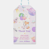 Weltraumplaneten Raketenschiff Vielen Dank Geschenkanhänger (Rückseite)