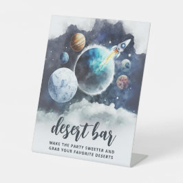 Weltraumplaneten Rocket Geburtstagskurse Sockelschild