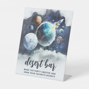 Weltraumplaneten Rocket Geburtstagskurse Sockelschild