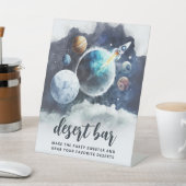 Weltraumplaneten Rocket Geburtstagskurse Sockelschild (In SItu)