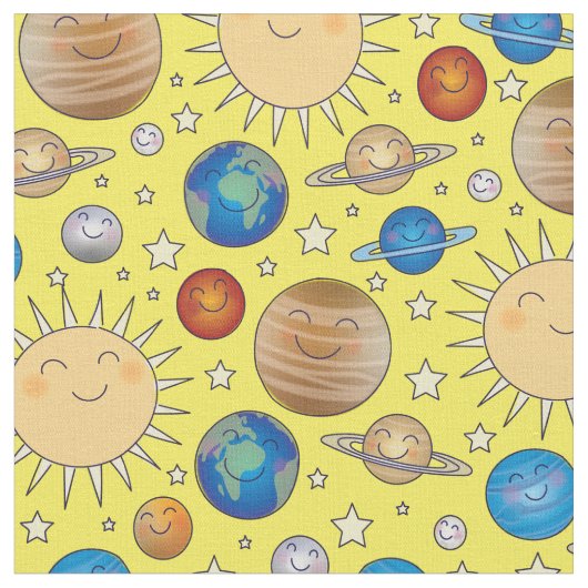 Weltraumplaneten Sonnensystem Stoff (Nahaufnahme)