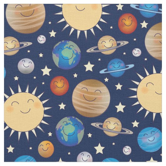 Weltraumplaneten Sonnensystem Stoff (Nahaufnahme)