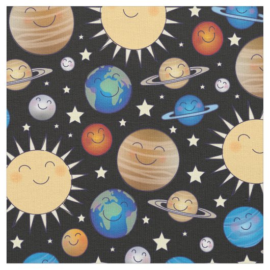 Weltraumplaneten Sonnensystem Stoff (Nahaufnahme)