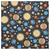 Weltraumplaneten Sonnensystem Stoff (Muster)