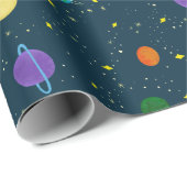 Weltraumplaneten & Sterne in der unbekannten Galax Geschenkpapier (Rolleneckpunkt)