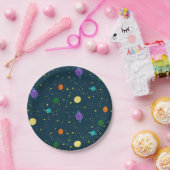Weltraumplaneten & Sterne in der unbekannten Galax Pappteller (Party)