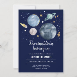 Weltraumplanets Boy Baby Shower Einladung