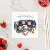 Weltraumplanets Boy Birthday Serviette (Beispiel)